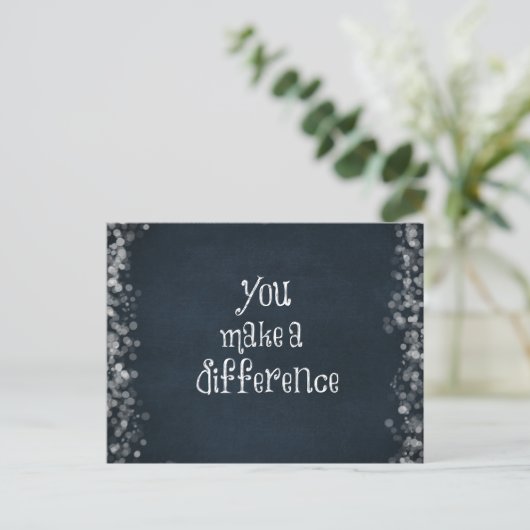 You Make a Difference引用文 ポストカード (スタンド正面)