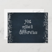 You Make a Difference引用文 ポストカード (正面/裏面)