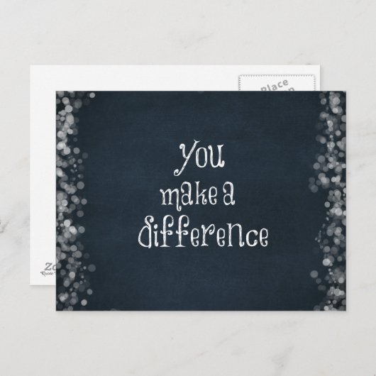 You Make a Difference引用文 ポストカード (正面/裏面)