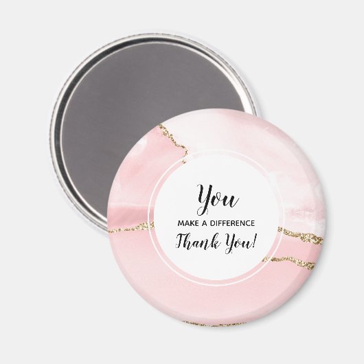You make a difference Pink Agate Water赤面 マグネット (正面/裏面)