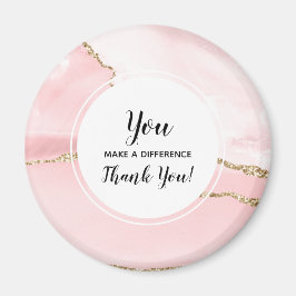You make a difference Pink Agate Water赤面 マグネット