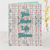 You Make Life Bloom Greeting Card カード (黄色い花)