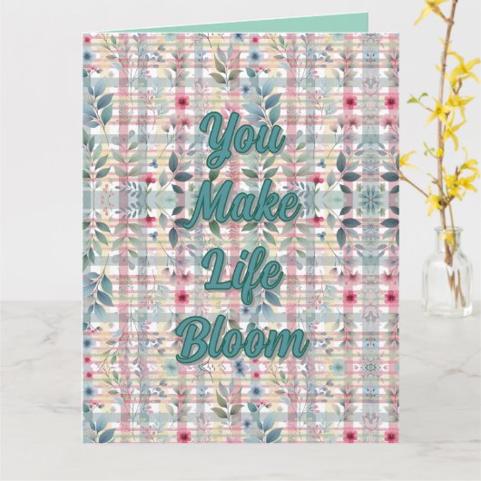 You Make Life Bloom Greeting Card カード (黄色い花)