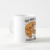 You Make Me Go Croissant-Crazy Mug コーヒーマグカップ (正面左)