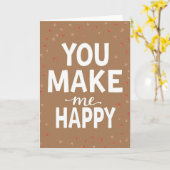 You Make Me Happy Relationship Card カード (黄色い花)