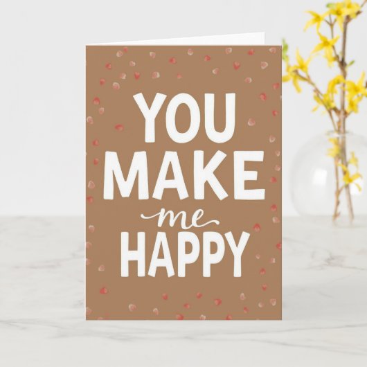 You Make Me Happy Relationship Card カード (黄色い花)