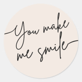 “You Make Me Smile” Cute Encouragement Sticker ラウンドシール
