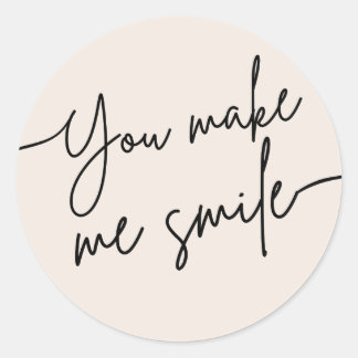 “You Make Me Smile” Cute Encouragement Sticker ラウンドシール