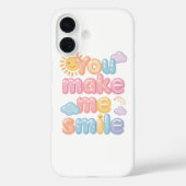 "You Make Me Smile" with Sun and Clouds Case-Mate iPhoneケース (裏面)