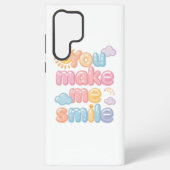 "You Make Me Smile" with Sun and Clouds Samsung Galaxyケース (裏面)