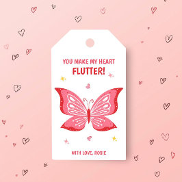 You Make My Heart Flutter Valentine Gift Tag ギフトタグ