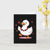 You Make My Heart Go Honk Funny Goose Valentine’s カード (黄色い花)