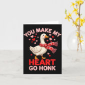 You Make My Heart Go Honk Goose Faux Yarn Loving G カード (黄色い花)