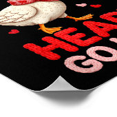 You Make My Heart Go Honk Goose Faux Yarn Loving G ポスター (角)