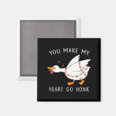 You Make My Heart Go Honk Goose Valentine's Day  マグネット (正面/裏面)
