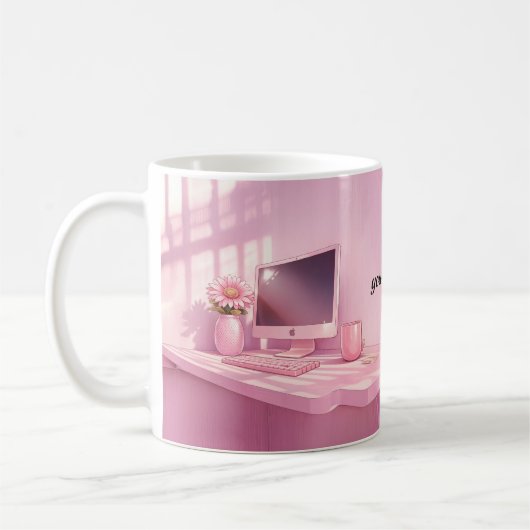 you make  my heart go oops! 💗 mug コーヒーマグカップ (左)