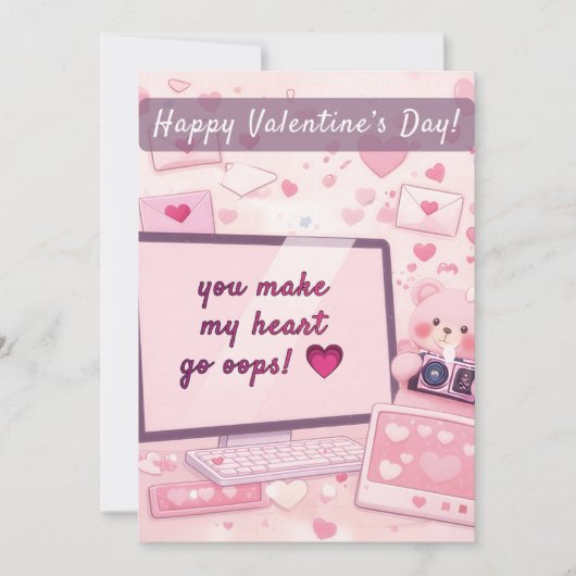 you make my heart go oops! 💗 Valentine's Card シーズンカード (正面)