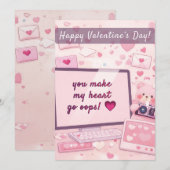 you make my heart go oops! 💗 Valentine's Card シーズンカード (正面/裏面)