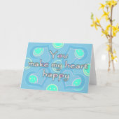 You make my heart happy カード (黄色い花)