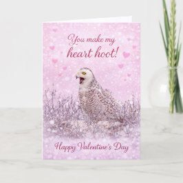 You Make My Heart Hoot: Snowy Owl Valentine’s Day シーズンカード