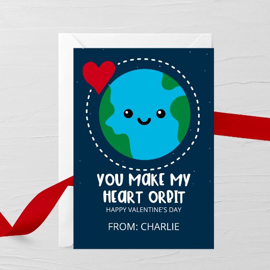 You Make My Heart Orbit Valentine's Day Card ノートカード
