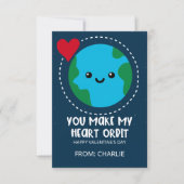 You Make My Heart Orbit Valentine's Day Card ノートカード (正面)