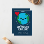 You Make My Heart Orbit Valentine's Day Card ノートカード (正面/裏面インサイチュ)