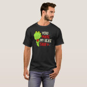 You Make My Heart Saur Dinosaur Lover Valentines D Tシャツ (正面フル)