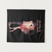 You Make My Heart Smile Anime Couple T-Shirt タペストリー (正面(横))