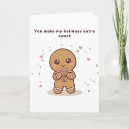 You Make My Holidays Puchi Gingerbread Card カード