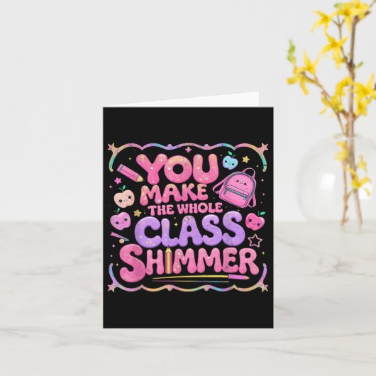 You Make The Whole Cl Shimmer Cute School Gift  カード (黄色い花)