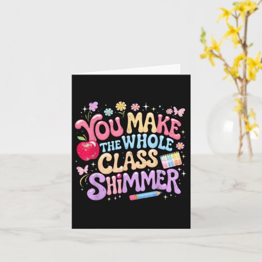 You Make The Whole Cl Shimmer Cute School Gift _1 カード (黄色い花)