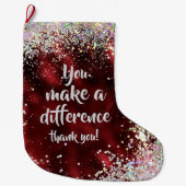 You Makes A Difference ラージクリスマスストッキング (正面)