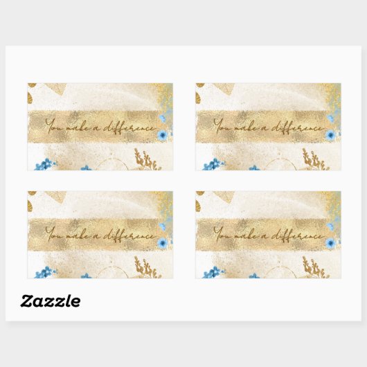 You Makes A Difference 長方形シール (シート)