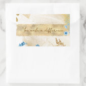 You Makes A Difference 長方形シール (バッグ)