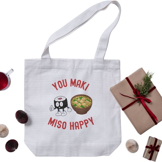 You Maki Miso Happy - Cute Sushi Pun トートバッグ