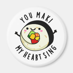 You Maki Myハートおもしろい Sushi Pun マグネット