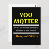 You Mater Science Punおもしろい ポストカード (正面/裏面)