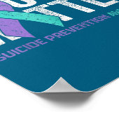 You Matte Suicide Prevention Awareness Ribbon Teal ポスター (角)