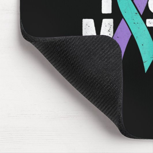 You Matter自殺防止ティール(緑がかった色)パープルアワレネス マウスパッド (コーナー)