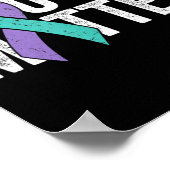 You Matter – 自殺防止ティール（緑がかった色）パープルアワレン ポスター (角)