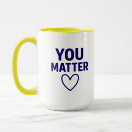 You Matter"赤いハート陽性 マグカップ