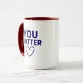 You Matter"赤いハート陽性 マグカップ (正面左)