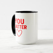 You Matter"赤いハート陽性 マグカップ (正面左)