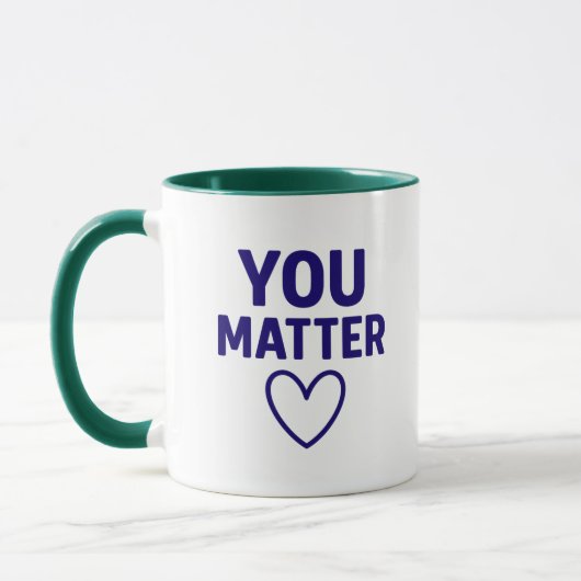 You Matter"赤いハート陽性 マグカップ (左)
