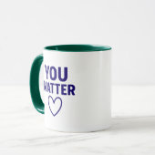 You Matter"赤いハート陽性 マグカップ (正面左)