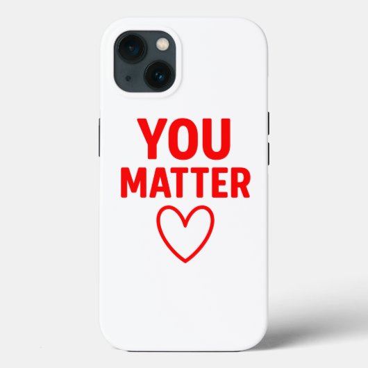 You Matter"赤いハート陽性 Case-Mate iPhoneケース (裏面)