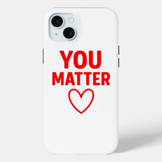 You Matter"赤いハート陽性 Case-Mate iPhoneケース (裏面)