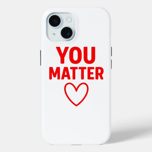 You Matter"赤いハート陽性 Case-Mate iPhoneケース (裏面)