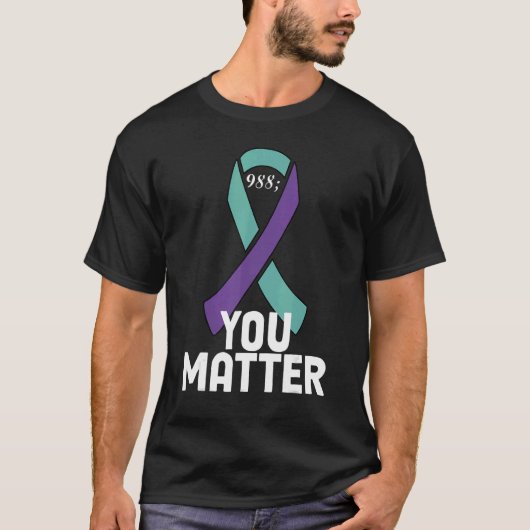 You Matter 988自殺防止認識度リボン Tシャツ (正面)